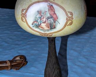 Vintage Glass Globe Lamp