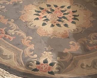 round wool oriental style rug