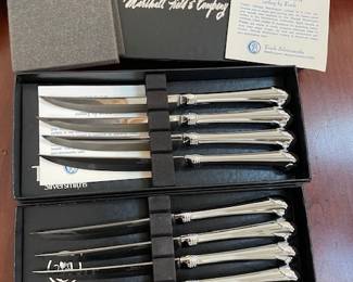 towle marshall fields steak knives, look never used. 