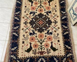 hand made hook rug or wall hanging