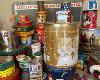 Assortment of tins   Large $1 all others 2 for a $1