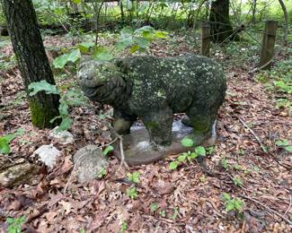 concrete bear statue