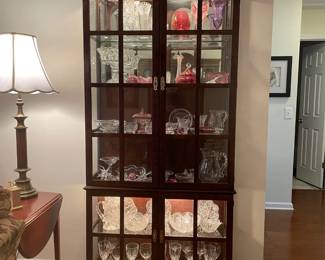 large lighted display cabinet
