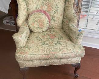 Arm Chair with silk fabric