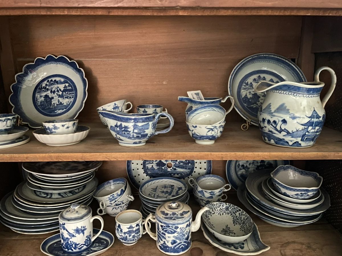 Blue and white china - many varieties.