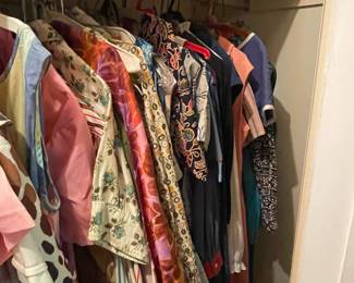 Amazing selection of vintage dresses.