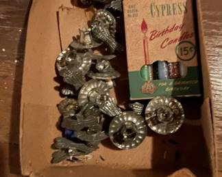 Huge selection of vintage Christmas decorations.