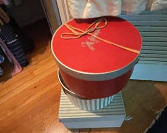 Vintage hat boxes.