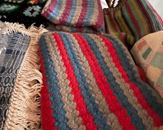 Vintage quilts and afghans.