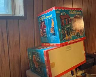 Large selection of vintage toys and games.