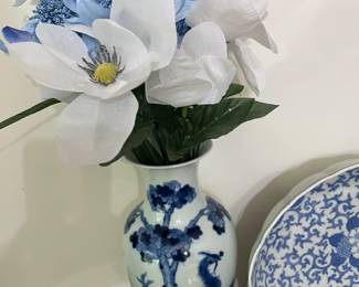 Huge selection of Blue and white china.