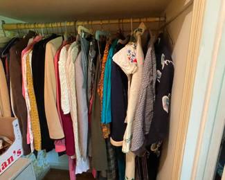 Amazing selection of vintage dresses.