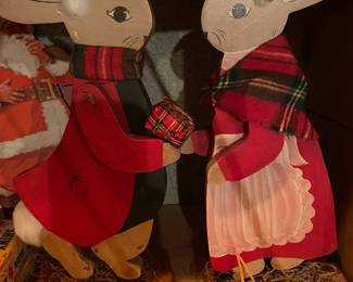 Huge selection of vintage Christmas decorations.