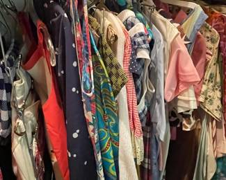 Amazing selection of vintage dresses.