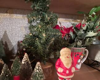 Huge selection of vintage Christmas decorations.