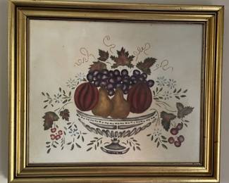 Vintage basket of fruit.