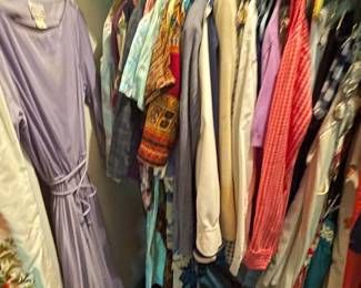 Amazing selection of vintage dresses.