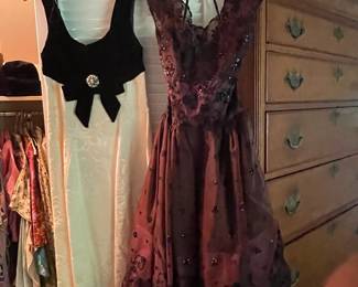 Amazing selection of vintage dresses.