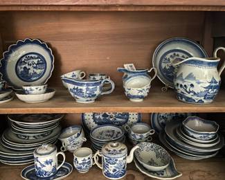 Blue and white china - many varieties.