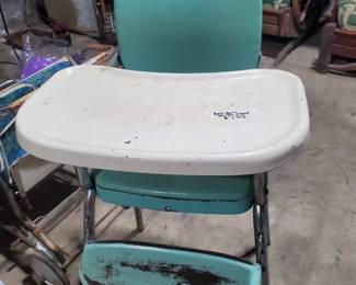 Vintage Metal High Chair