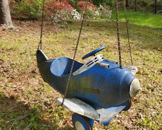 Awesome Vintage Metal Plane Swing
