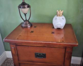solid wood nightstand