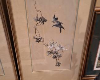 Asian watercolor on silk