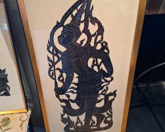 Nang Talung Leather-Hide Hand Made Shadow Puppet-Goddess