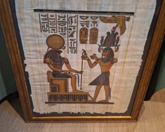 Egyptian painting real papyrus paper art