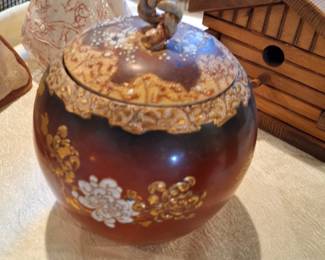 Vintage 1800's Japanese Satsuma Biscuit Tea Ginger Jar