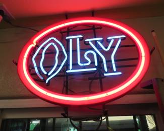 One of many WORKING vintage neon beer signs (Olympia) 