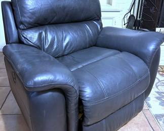 Leather electric recliner