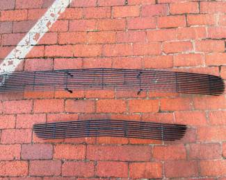 Mid 2010's Dodge Challenger customizing grill inserts in black 