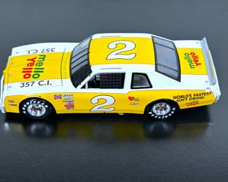 Diecast of Dale Earnhardt's #2 Mello Yellow 1980 Pontiac Ventura by Action Diecast in 1:24th scale 2004 edition 