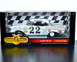 Diecast, American Muscle 1:18 scale of Fireball Roberts 1957 Chevy Bel Air #22 