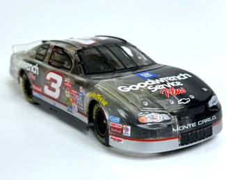 Action Diecast 1/24th scale of Dale Earnhardt's 2001  #3 GM Goodwrench Service Plus Chevy Monte Carlo Clear Car 