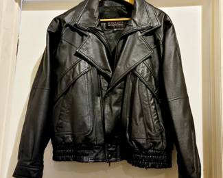 Vintage leather biker style jacket