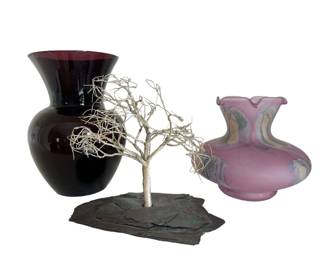 Art Glass Vase Decorative Accents
