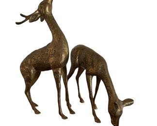 Large brass deer