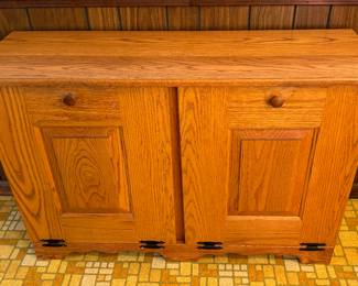 Hidden trash/recycle cabinet 