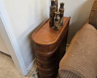 Barnes leather side table