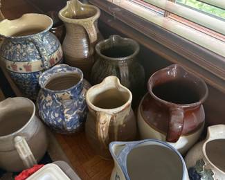Stoneware pitchers 