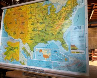 Roll Down Map Of The USA