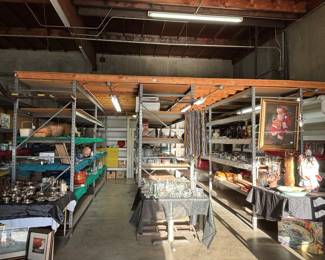 Warehouse full of antiques and collectibles 