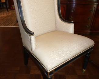 One of 2 Wing Back Dining Chairs