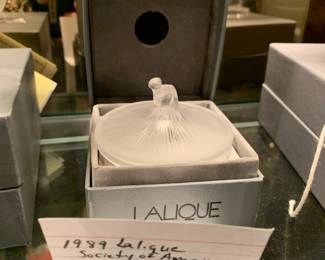 #415	Lalique Powder Box -  1989 Society of America 	 $85.00 
