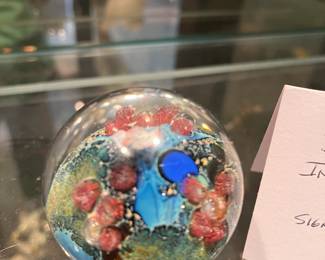 #159	2007 Josh Simpson Inhibited Planet - 1 5/8". Signed "JS07"	 $60.00 
