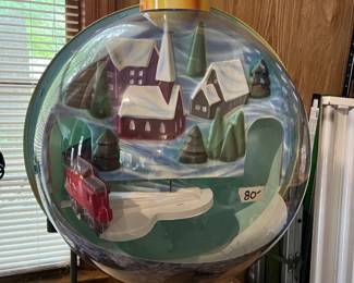 #201	Hallmark Christmas Hanging Display Globe Choo-Choo Train - 2ft Tall	 $80.00 
