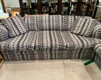 #6	Staton Cooper Sofa - 7' Black/Gray Checked	 $85.00 
