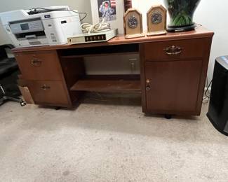 #172	Wood Credenza w/2 filing Cabinets, w/key & 1 Door & 1 Drawer - 67x17x28 - You Move	 $120.00 

